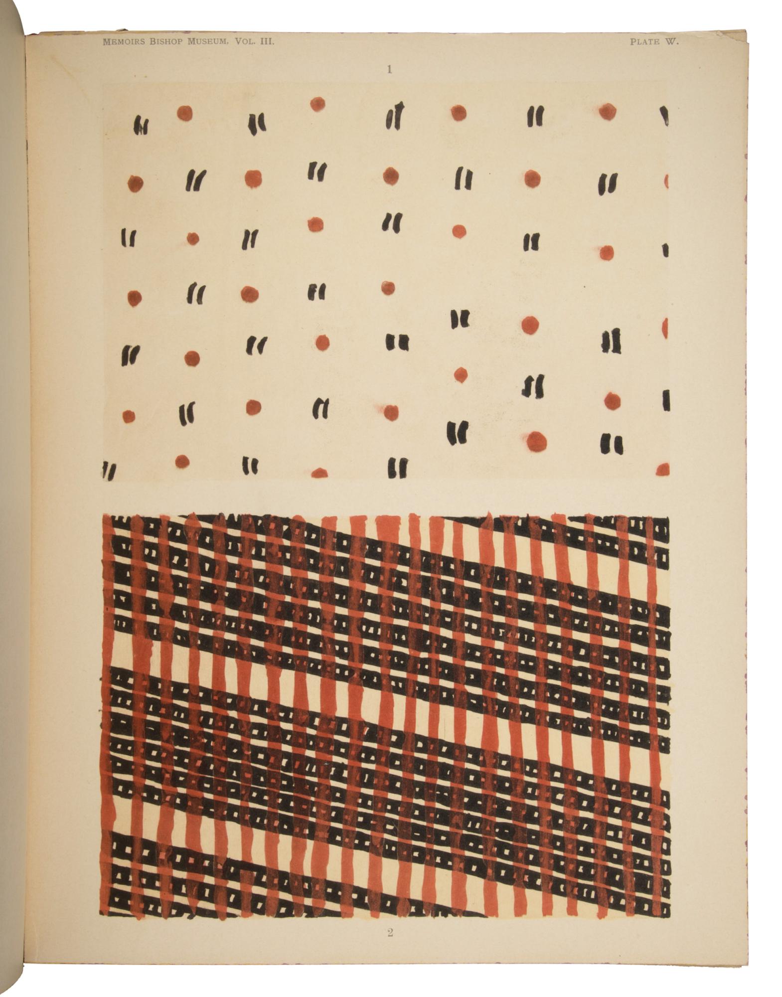 Ka Hana Kapa: The Making of Bark-Cloth in Hawaii - Bishop Museum 1911 - with all plates of separate plate volume bound in
