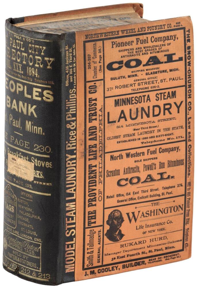 St. Paul City Directory, 1894 - 1620 pages