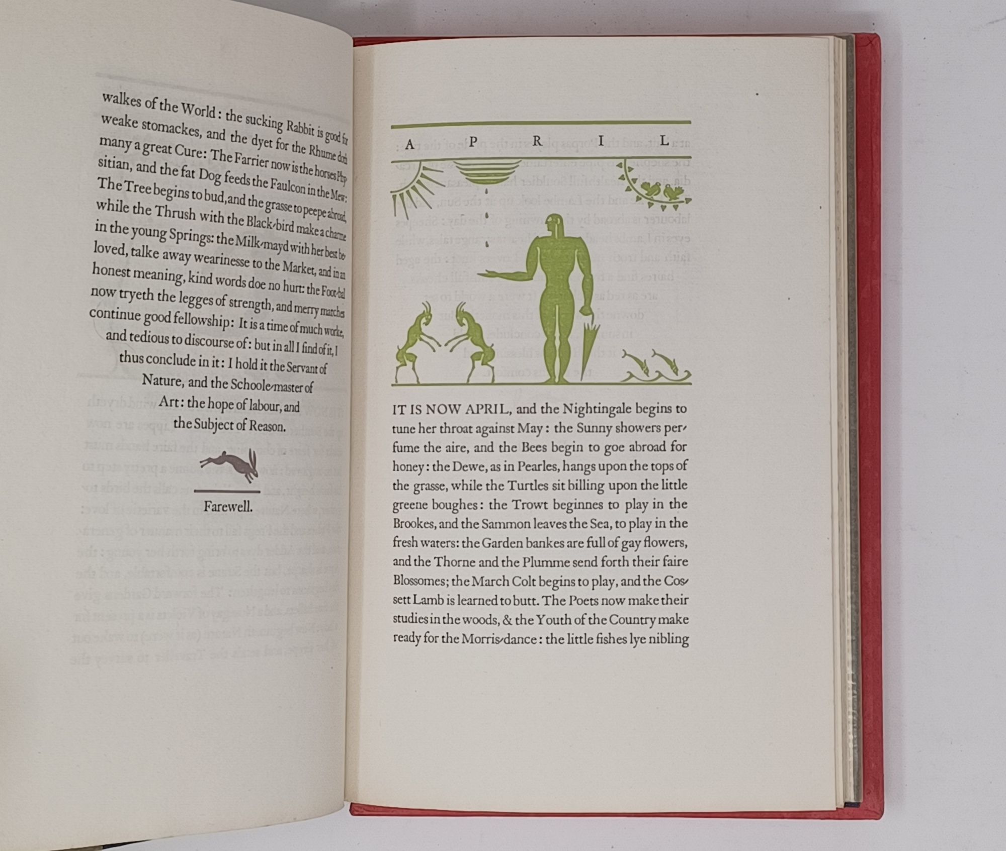 The twelve moneths and Christmas Day, from 'Fantastickes.' New old stock from publisher's estate