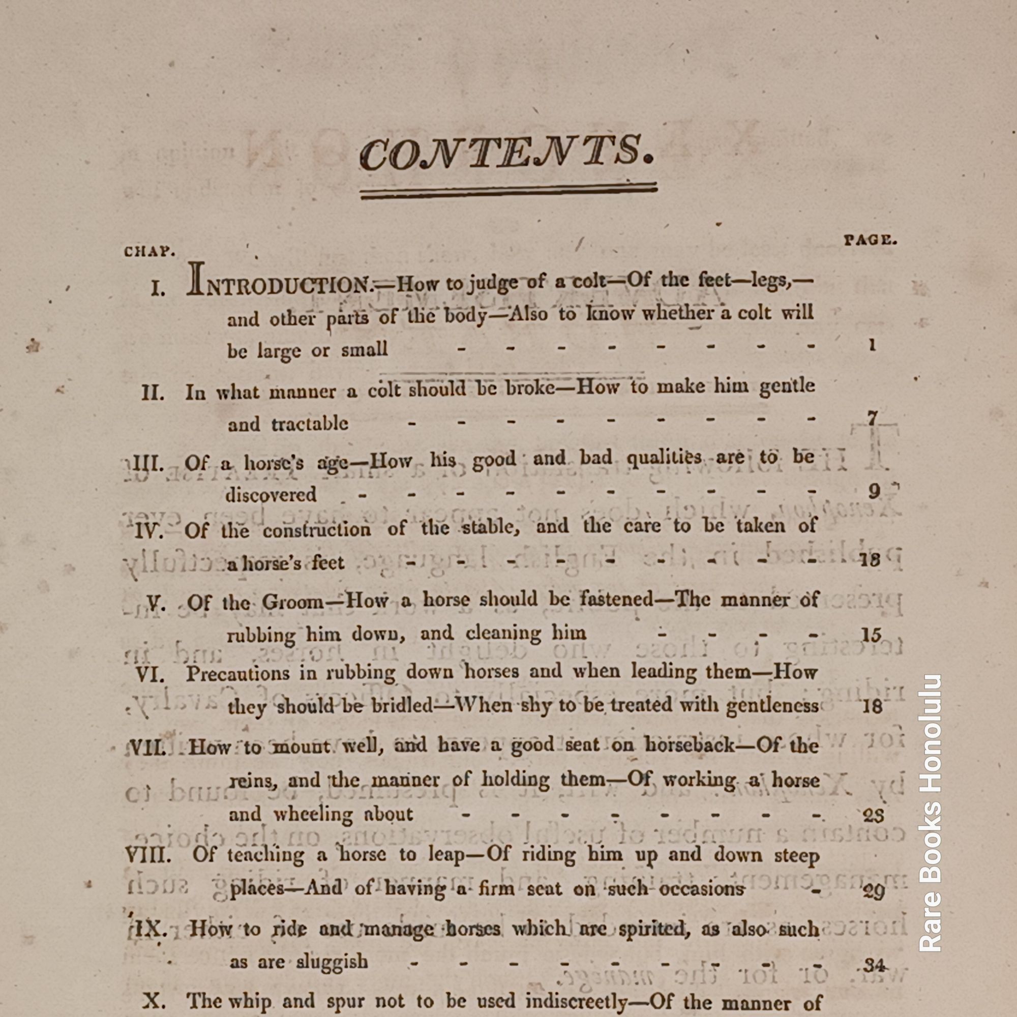 XENOPHON ON HORSES - Xenophon's rules for the choice, management, and training of horses: intended principally for officers of the cavalry (1802)