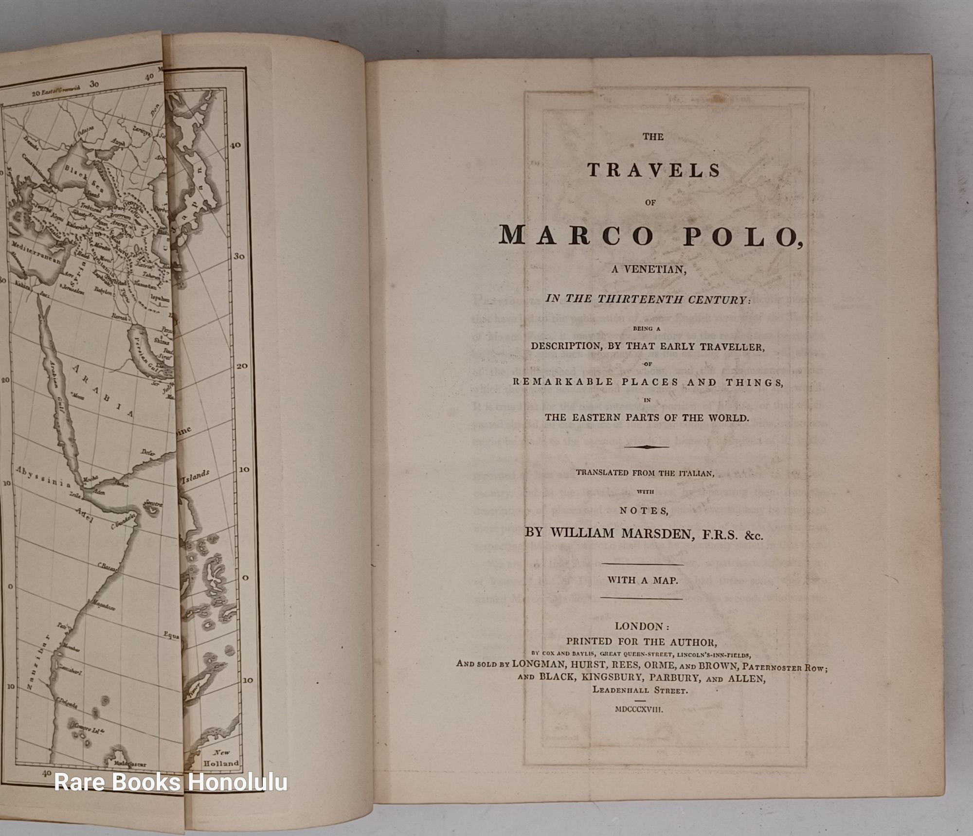The Travels of Marco Polo, A Venetian, in the Thirteenth Century . (1818)