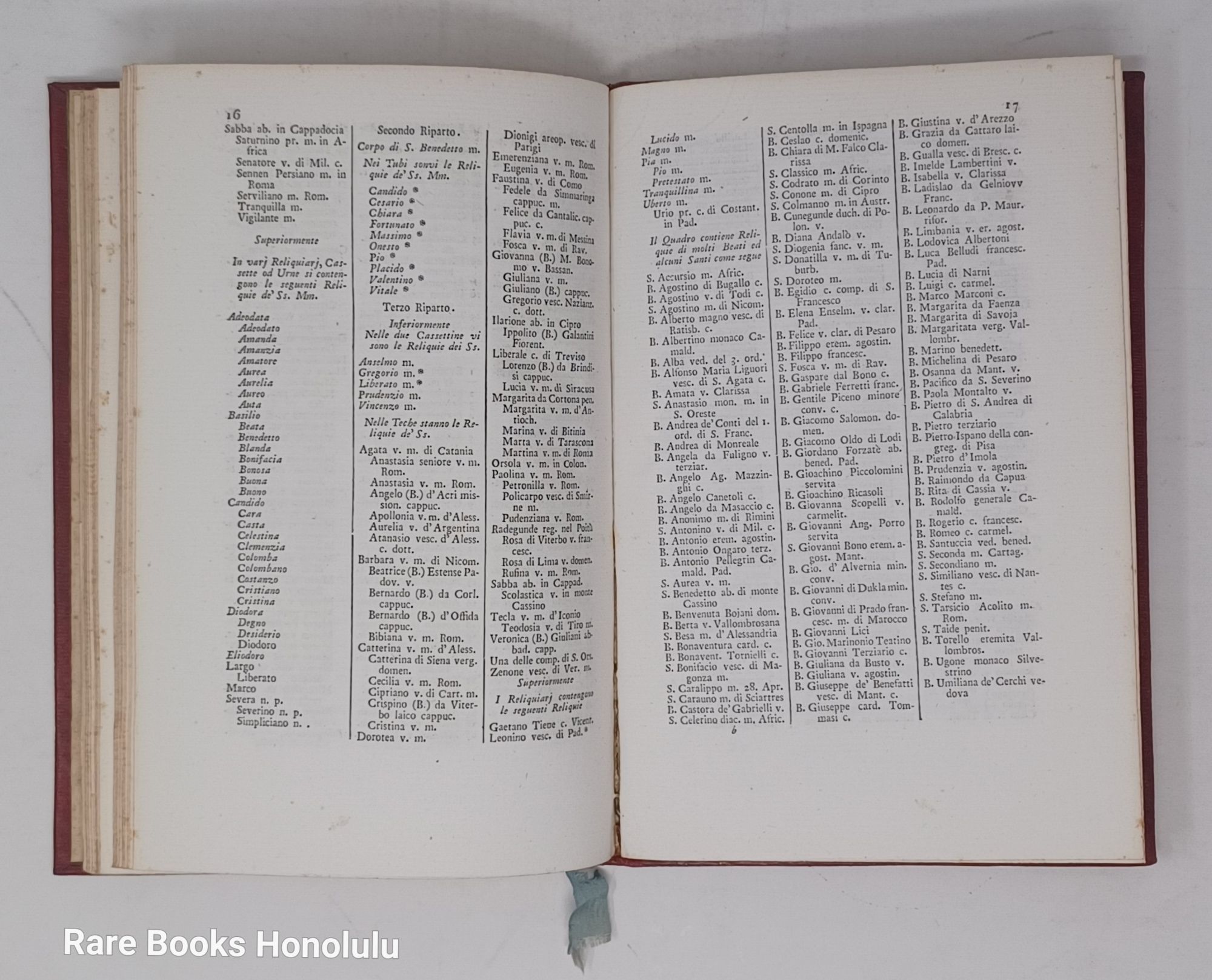Nuovo Catalogo delle ss. Reliquie venerate in Padova nella Chiesa di S. Tommaso M. (1827)