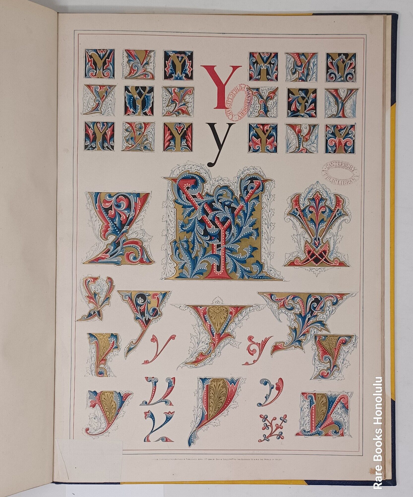 One Thousand and One Initial Letters. (1864) - with a total of 28 plates, comprising the decorated title-page, the 26 letters of the alphabet and a final plate of numerals (both Roman and Arabic)
