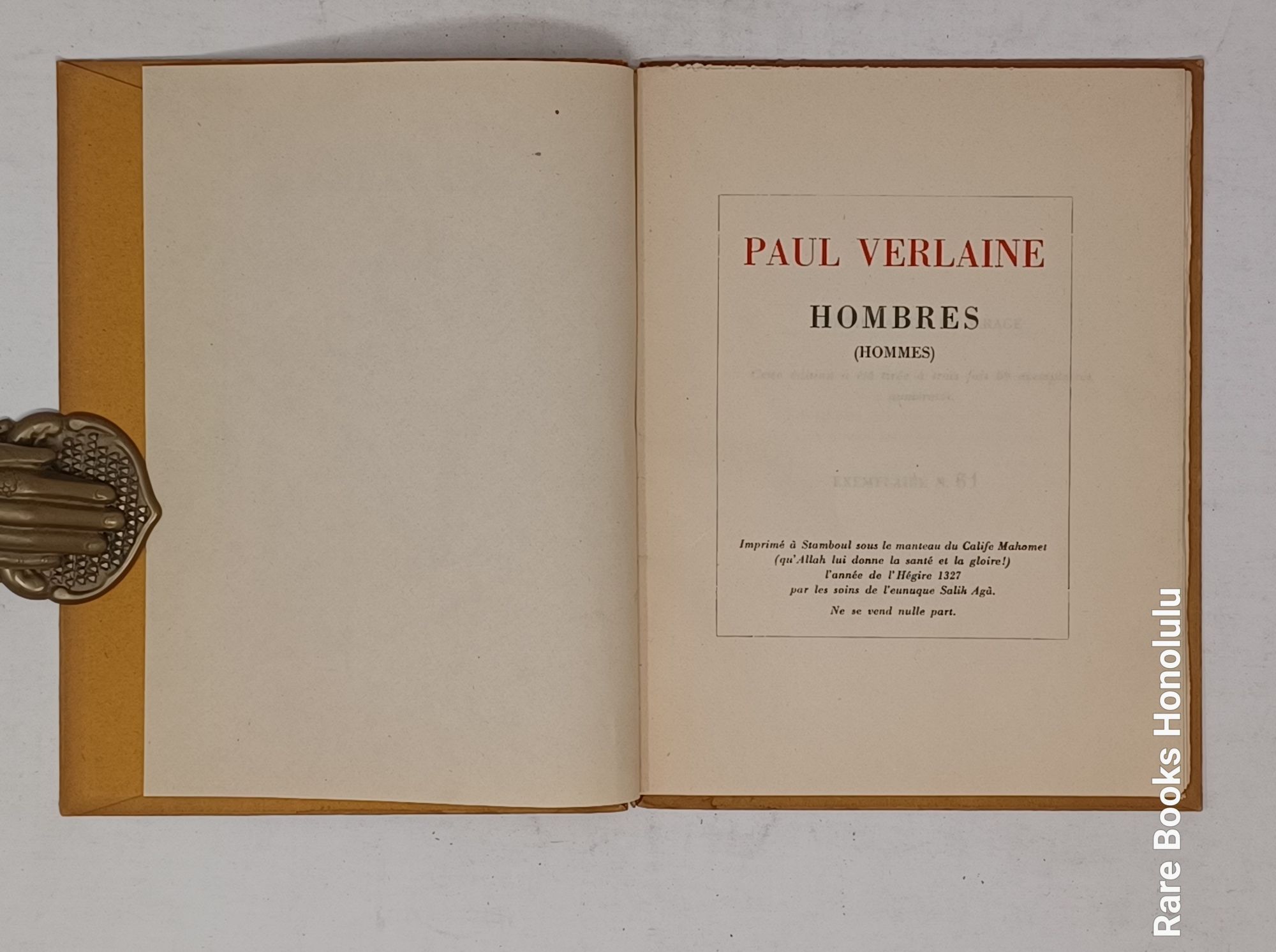 Hombres (Hommes) (1909) One of 207 copies