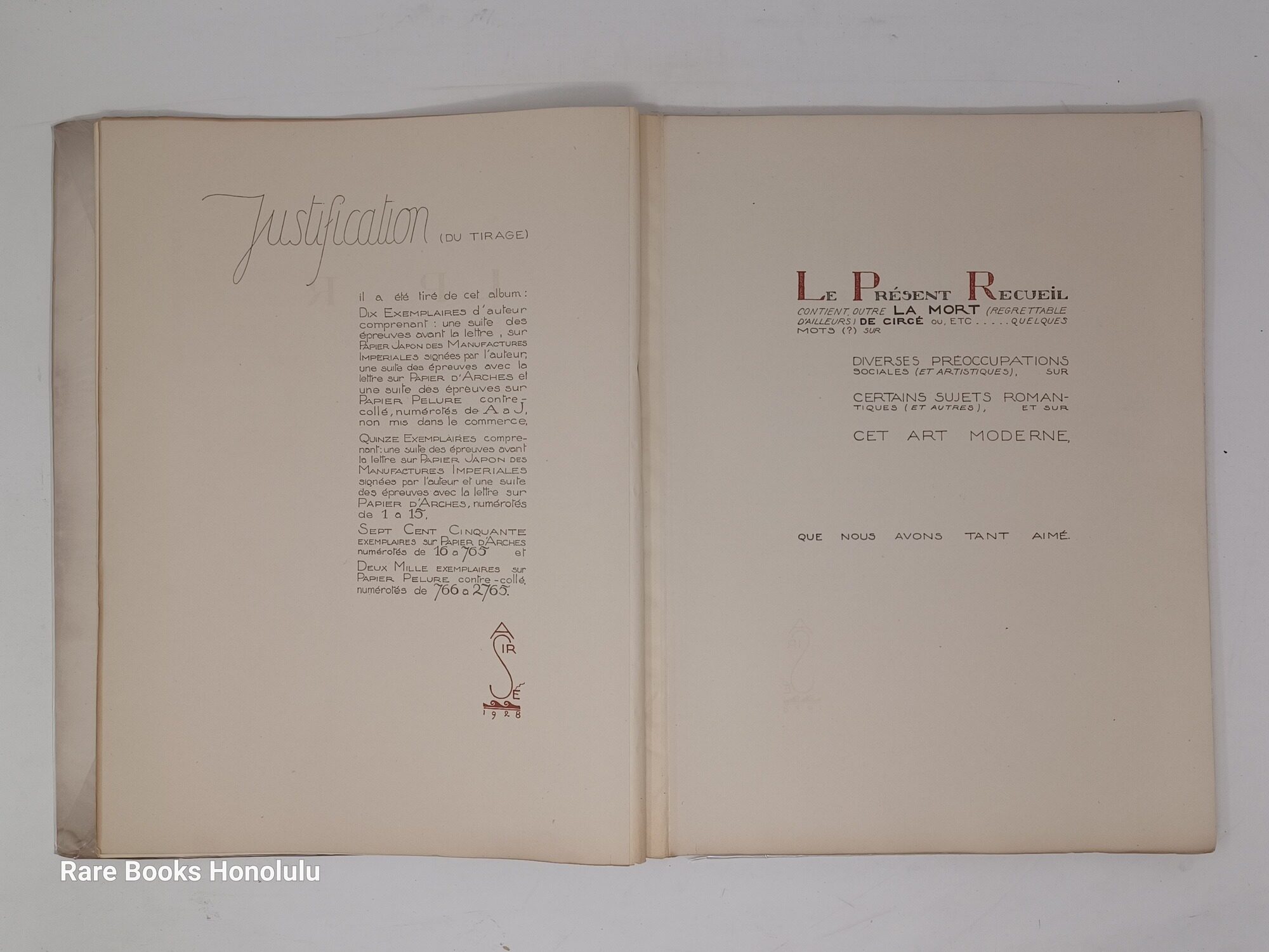 La Mort de Circ ou la Revanche du cochon. (1928, 12 fold-out plates, 14.5 x 21