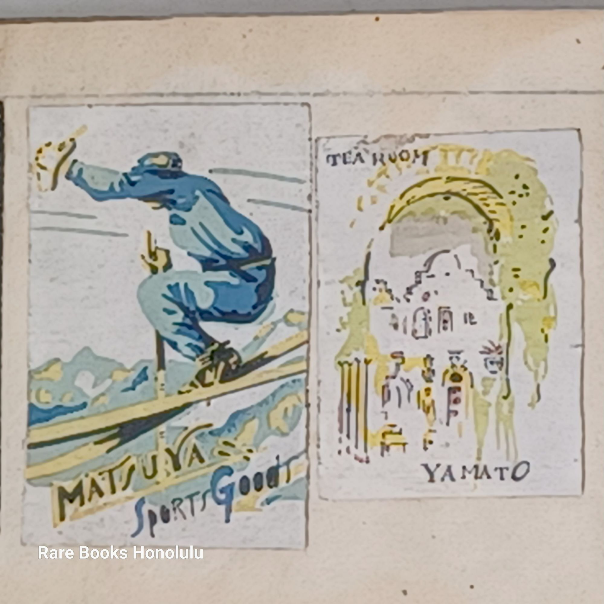 Collection of approx. 340 Japanese matchbox fronts, (2.1x1.5 inches). Japan, 1930's