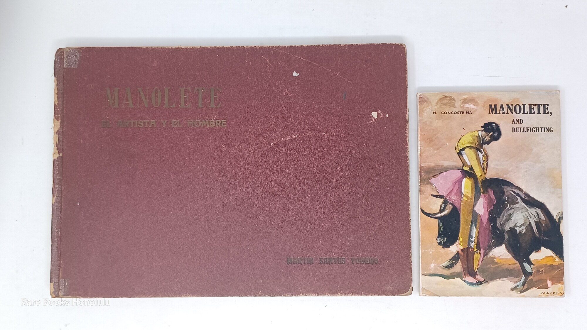 [Bullfighting) 2 Books about MANOLETE, the legendary Bullfighter: 