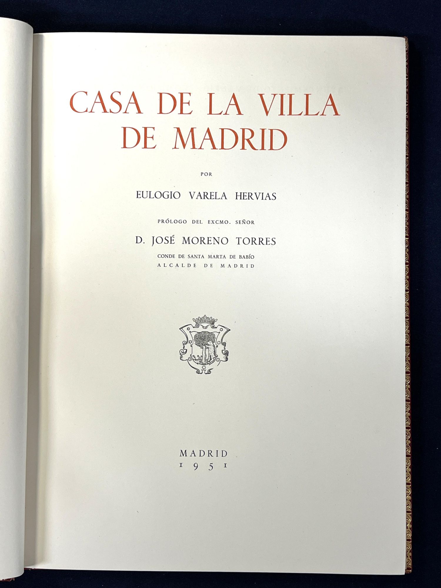 CASA DE LA VILLA MADRID SPECIAL EDITION FINE BINDING