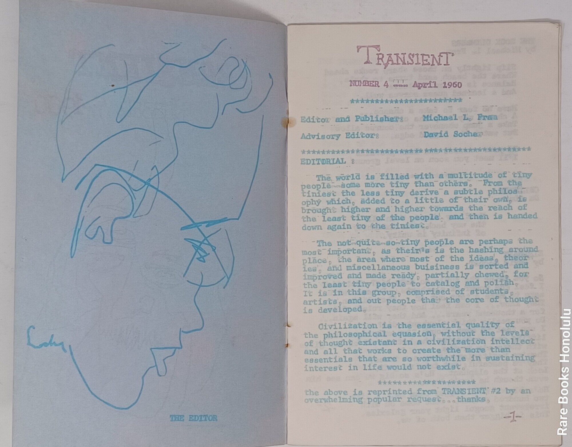 Two issues of rare poetry magazine TRANSIENT (1959,1960)