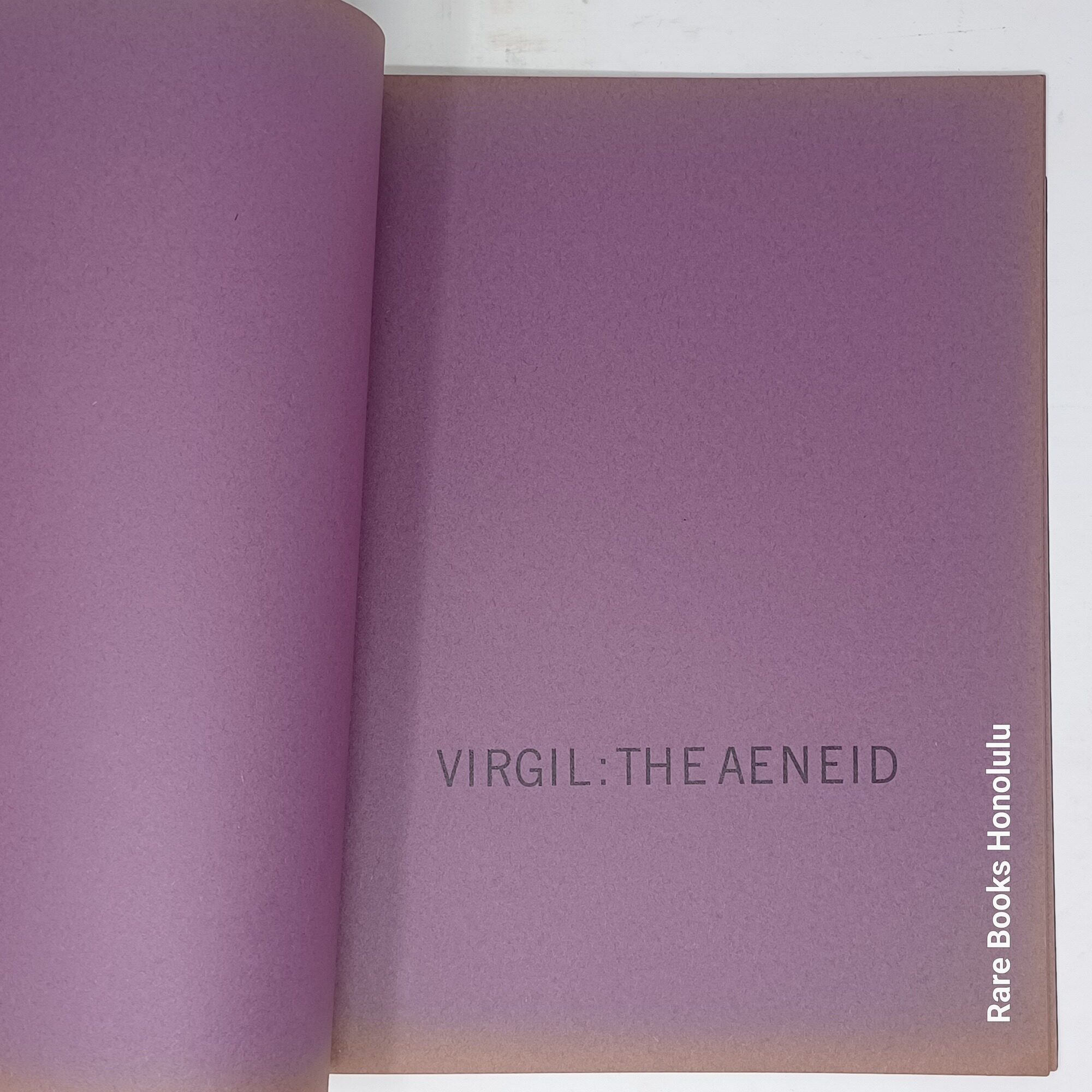 VIRGIL: THE AENEID (1962, #46 of 50 copies)