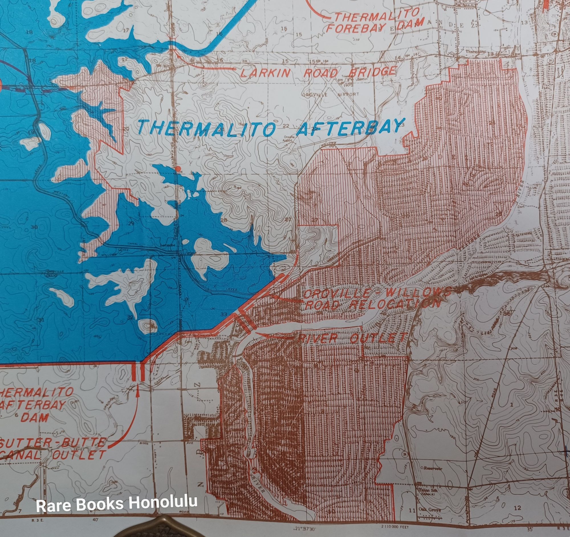 State Water Project, Oroville Division. Major Construction Features and Recreation Areas (map title)