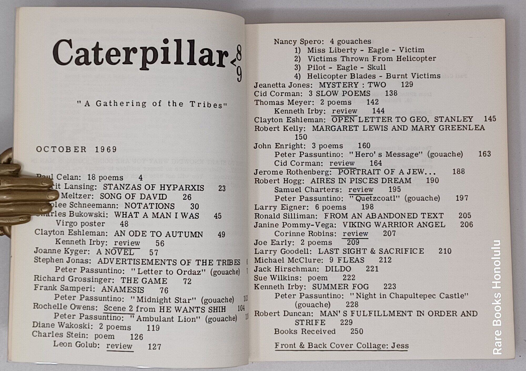 Caterpillar, a magazine of the leaf, a gathering of tribes. No.1-20 [all published] - from the library of Carl Thayler