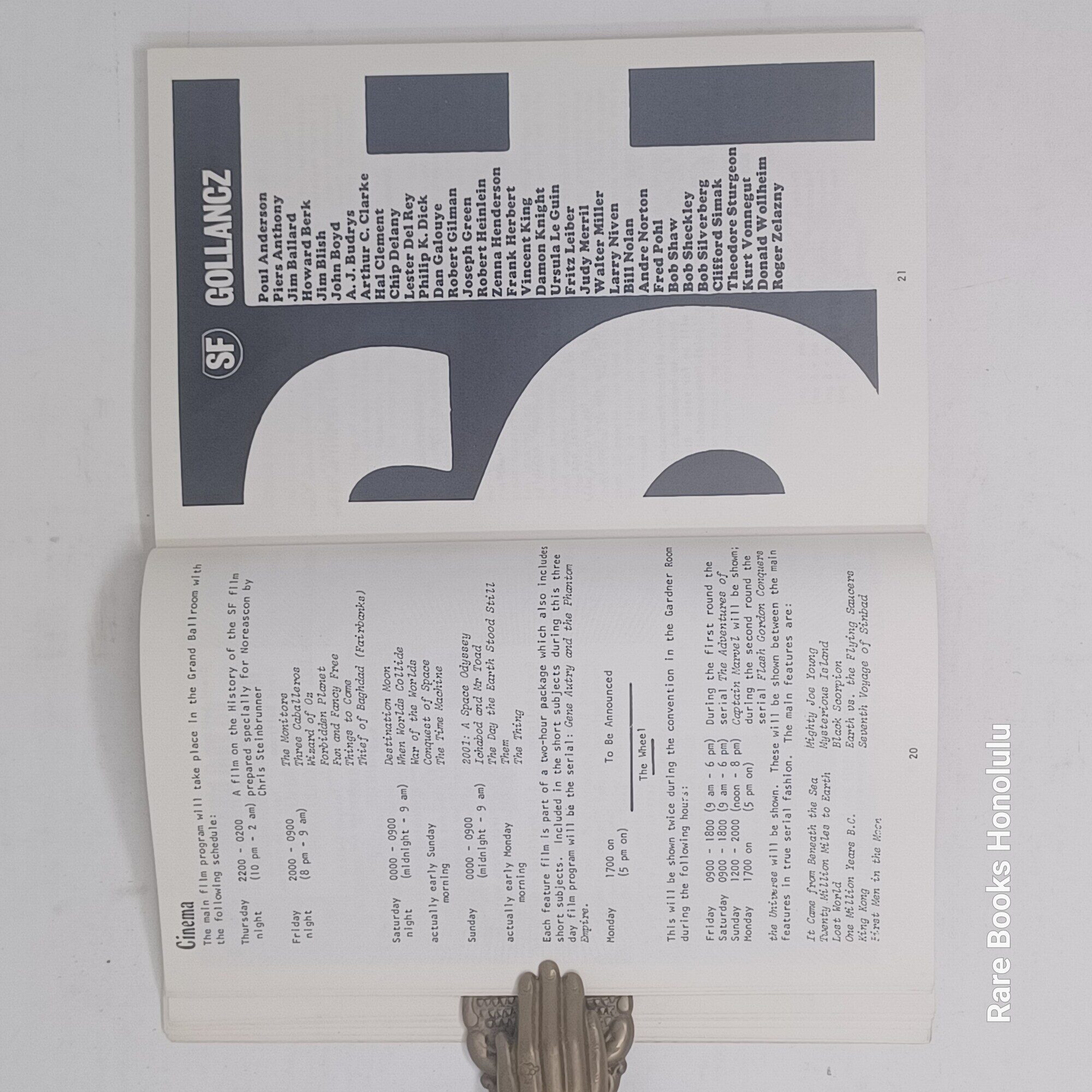 NOREASCON - PROGRAM BOOK for 29TH WORLD SCIENCE FICTION CONVENTION, 1971