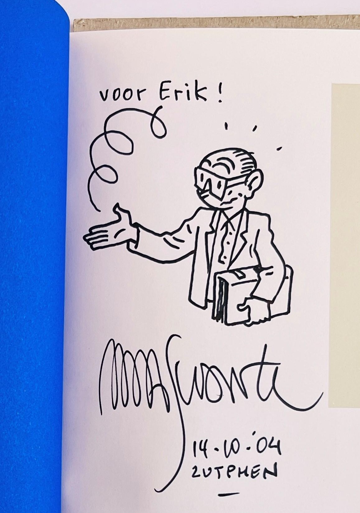 PLANO - with ORIGINAL PEN AND INK DRAWING of Jopo de Pojo, signed