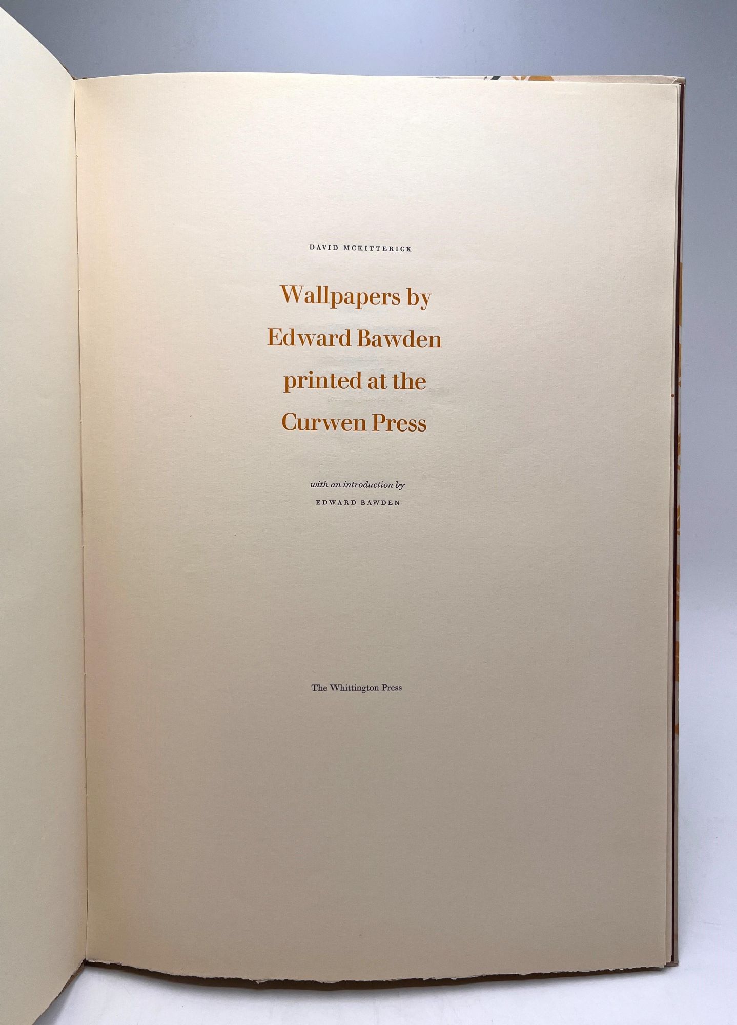 Wallpapers by Edward Bawden printed at the Curwen Press - one of only 120 copies -Folio (19.25