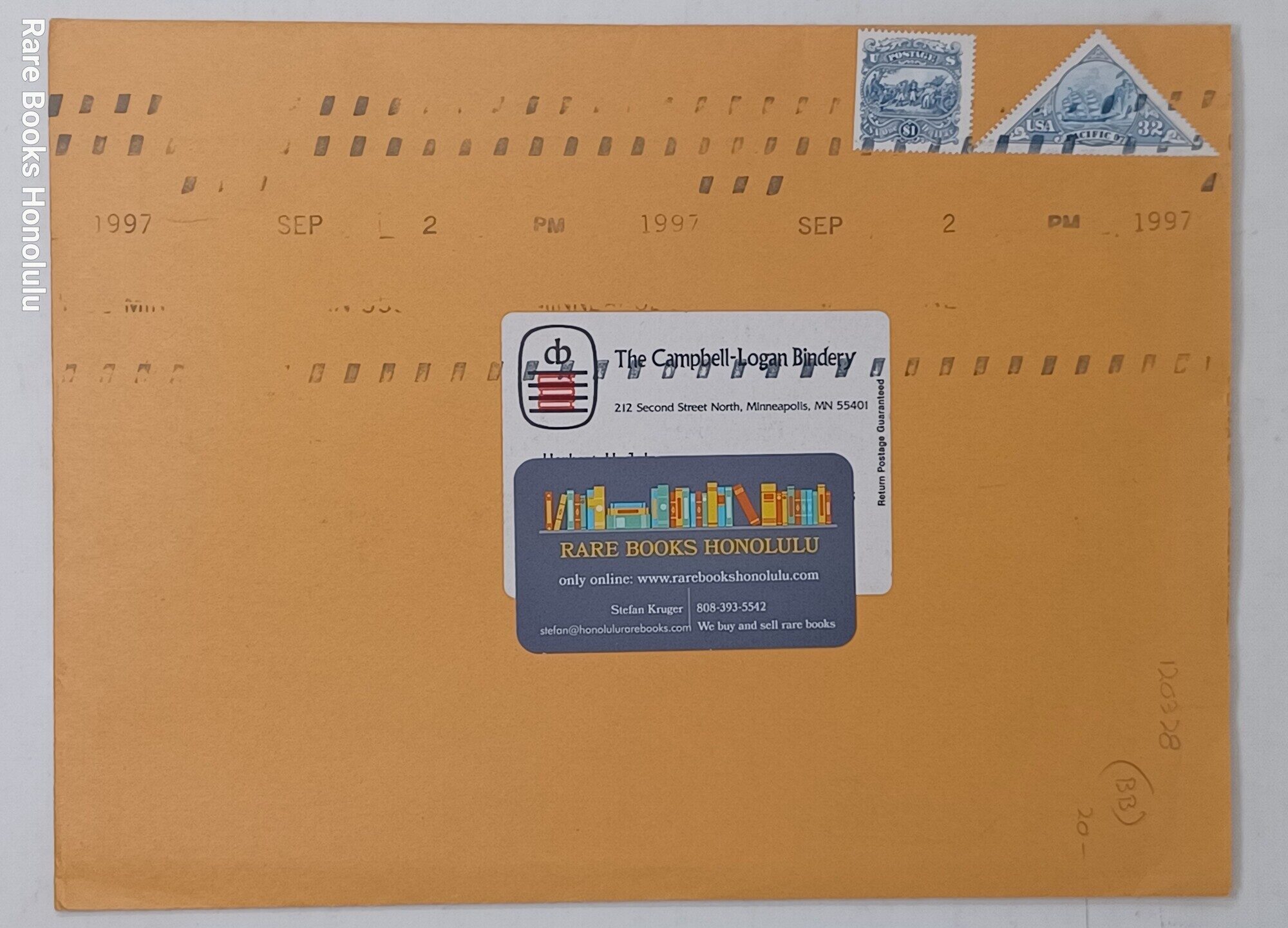 EUREKA ! Campbell-Logan Bindery Marketing Mailing for Japanese Book Cloths, 'just arrived'. With Samples on 4 swatch cards + letters (1997)