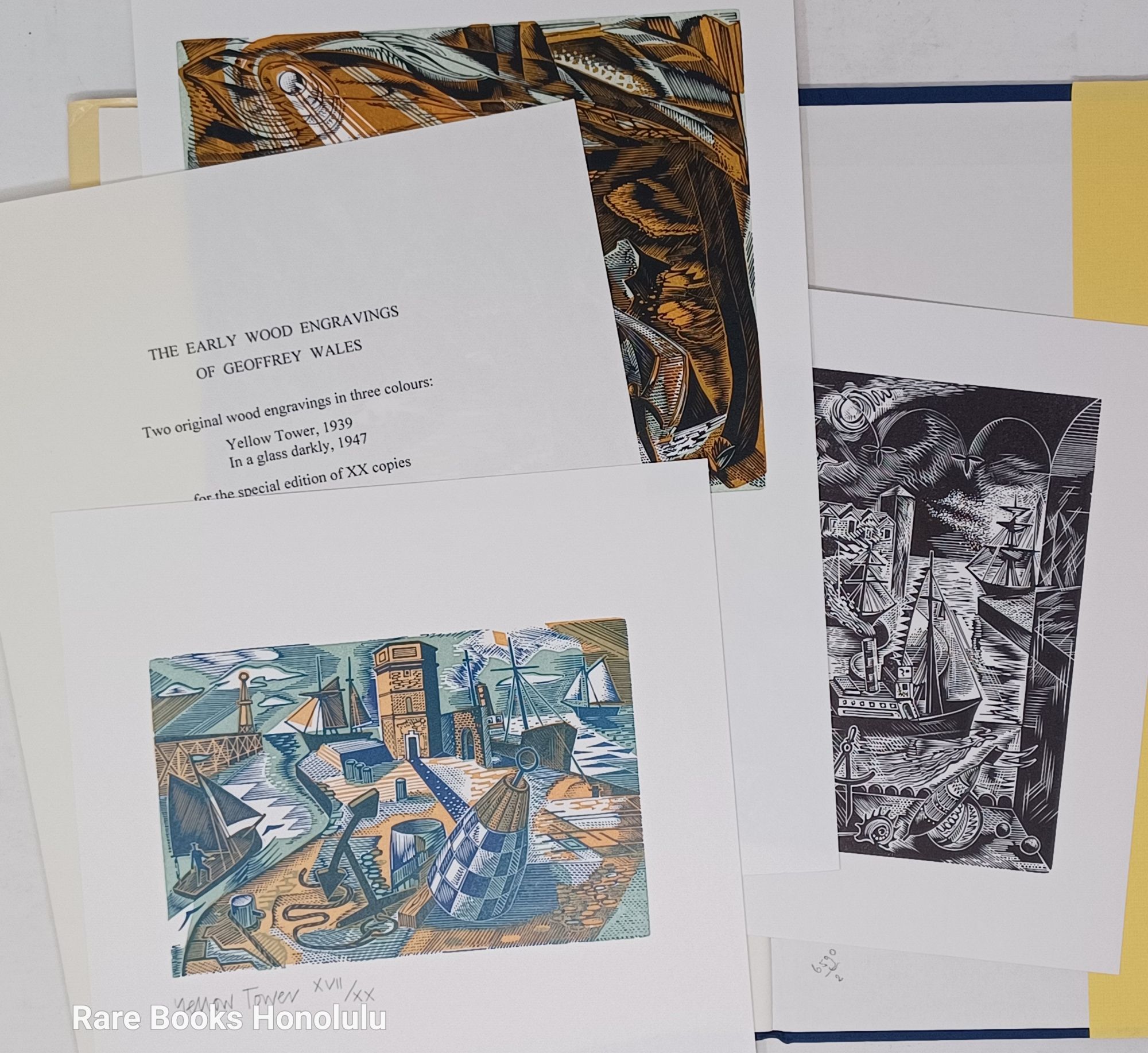 vol 1 The Early Wood Engravings Of Geoffrey Wales: From Ravilious and Neo-romanticism 1935-49 -- vol 2 The Wood Engravings Of Geoffrey Wales: Energy And Anxiety 1950-1959