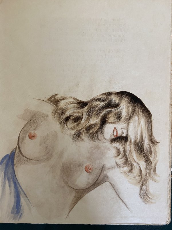 Contes de J De La Fontaine - Rare Limited Edition Portfolio of only 25 copies with original art in gouache