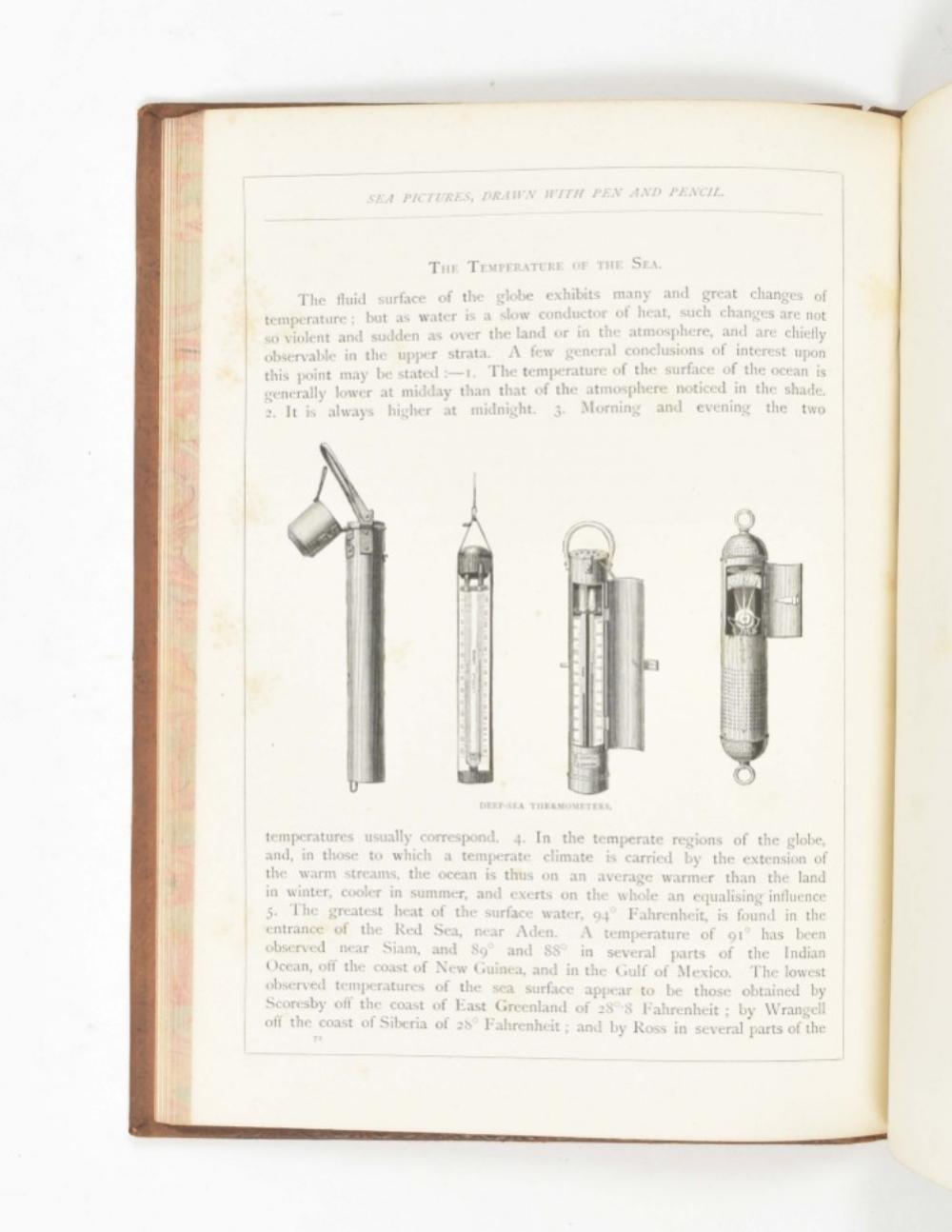 Sea Pictures drawn with Pen and Pencil - in fine leather binding coat-of-arms
