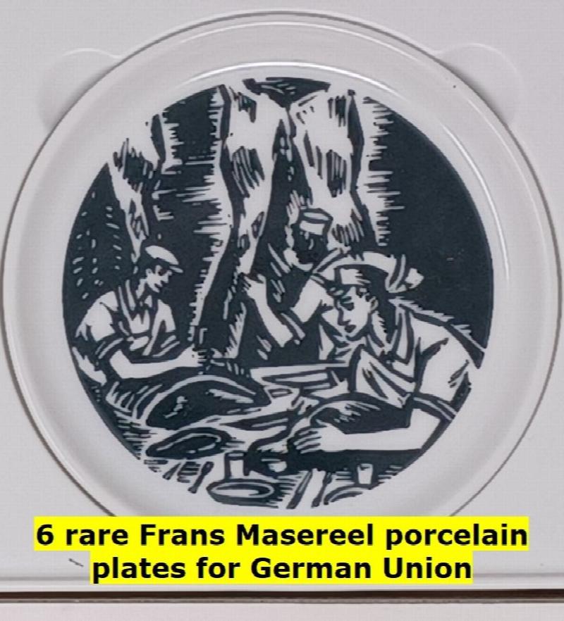 Image for Very rare set of 6 porcelain plates, commissioned for 100th Anniversary of the Hospitality Union in Germany 1965