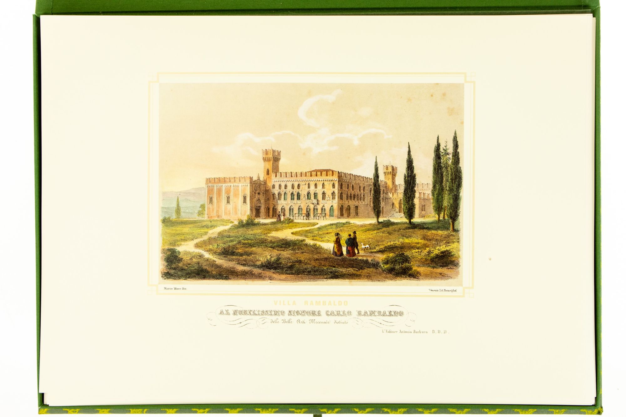 Scarce FACSIMILE REPRODUCTION OF UNBOUND ITALIAN ARCHITECTURAL PLATES 1847 Vicenza Italy