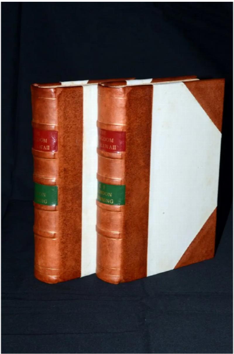 Image for Fire Fountains: The Kingdom of Hawaii, its Volcanoes, and the History of its Missions. In Two Volumes.in 3/4 leather binding