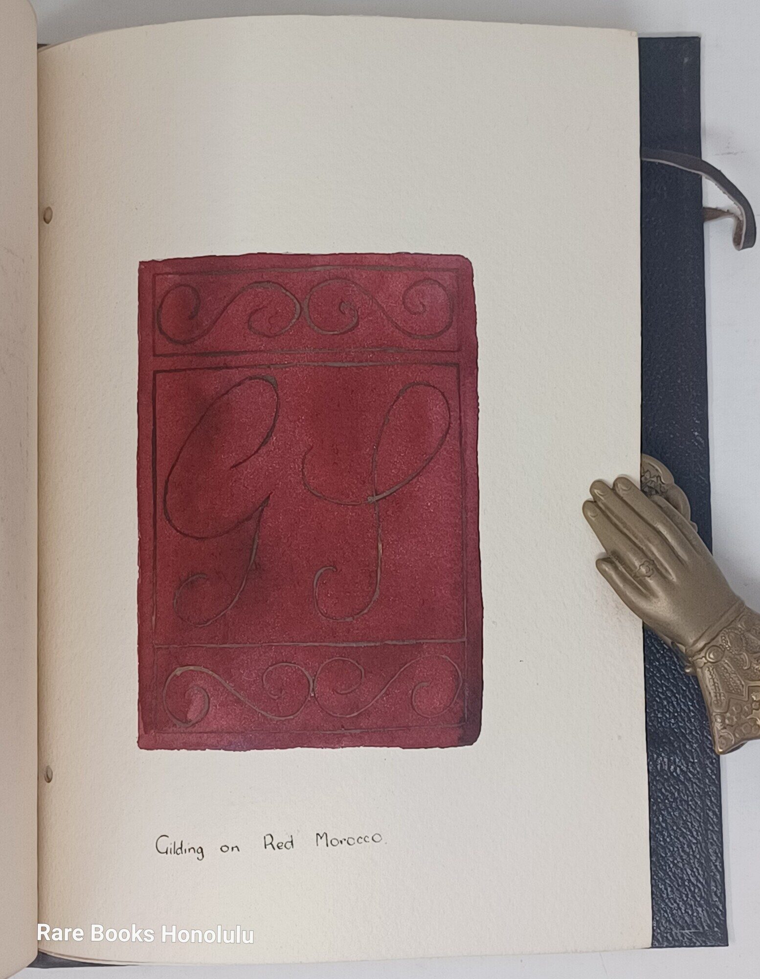 Leatherwork Through The Ages - manuscript book about leather and leather bookbinding history with leather samplings
